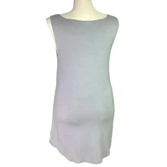 LOGO Lori Goldstein Tank Top Womens L Gray Sleeveless Rayon Blend Knit - Picture 3 of 4